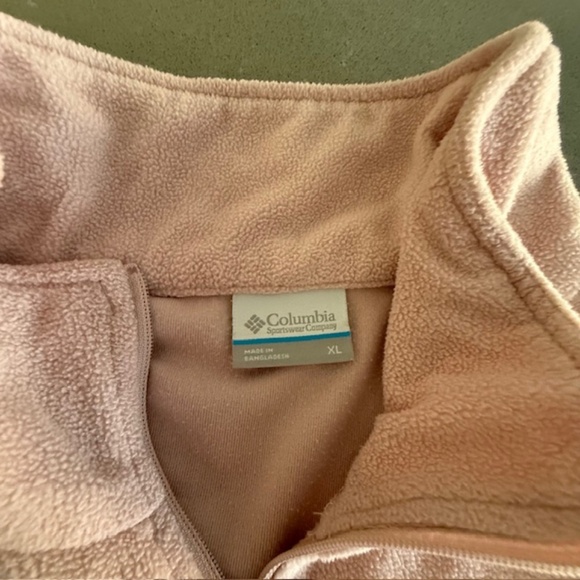 Women's Columbia XL Dusty Pink Lake Aloha Half Zip Fleece - Worn 2x - Picture 4 of 7